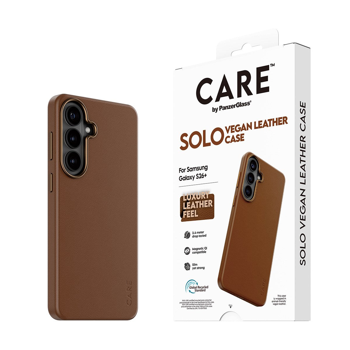 CARE™ by PanzerGlass® Solo Case Brun m. Qi Samsung Galaxy S26+